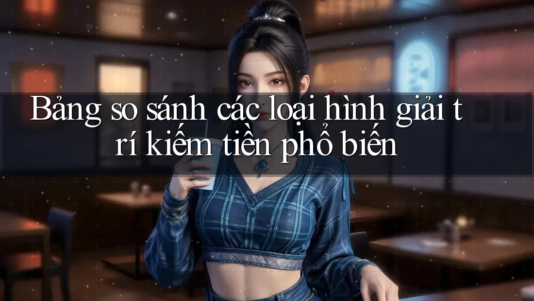 Bảng so sánh các loại hình giải trí kiếm tiền phổ biến Bảng so sánh các loại hình giải trí kiếm tiền phổ biến