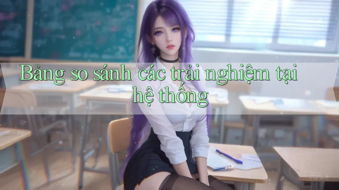 Bảng so sánh các trải nghiệm tại hệ thống Bảng so sánh các trải nghiệm tại hệ thống