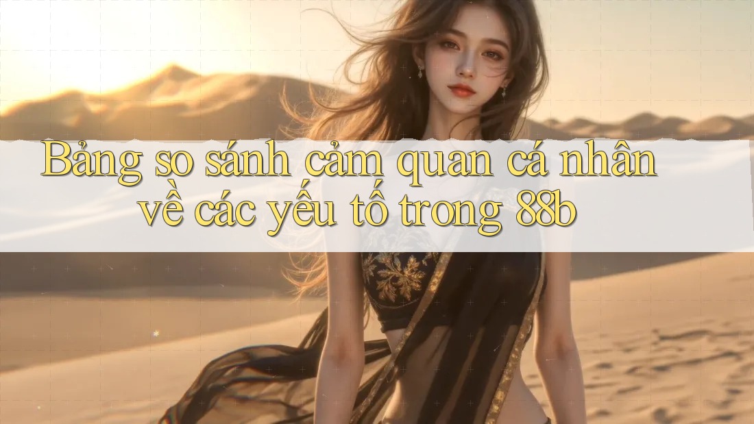 Bảng so sánh cảm quan cá nhân về các yếu tố trong 88b Bảng so sánh cảm quan cá nhân về các yếu tố trong 88b