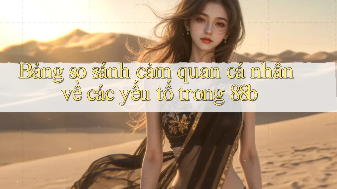 Bảng so sánh cảm quan cá nhân về các yếu tố trong 88b Bảng so sánh cảm quan cá nhân về các yếu tố trong 88b