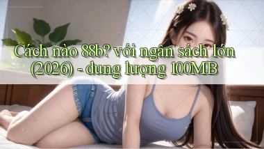 Cách nào 88b với ngân sách lớn (2026)   dung lượng 100MB