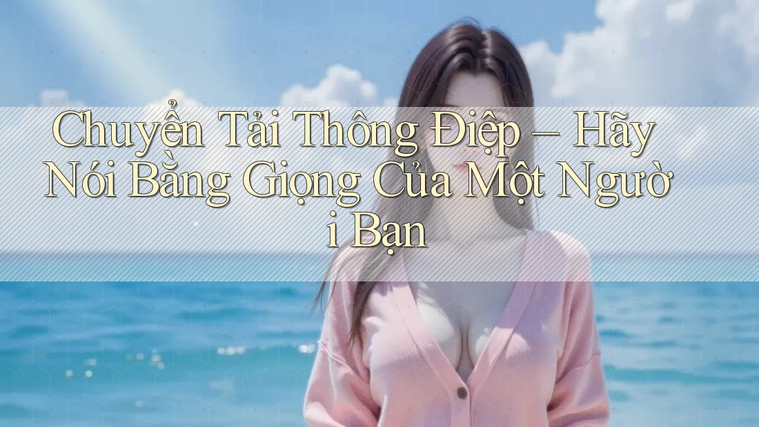 Chuyển Tải Thông Điệp – Hãy Nói Bằng Giọng Của Một Người Bạn Chuyển Tải Thông Điệp – Hãy Nói Bằng Giọng Của Một Người Bạn