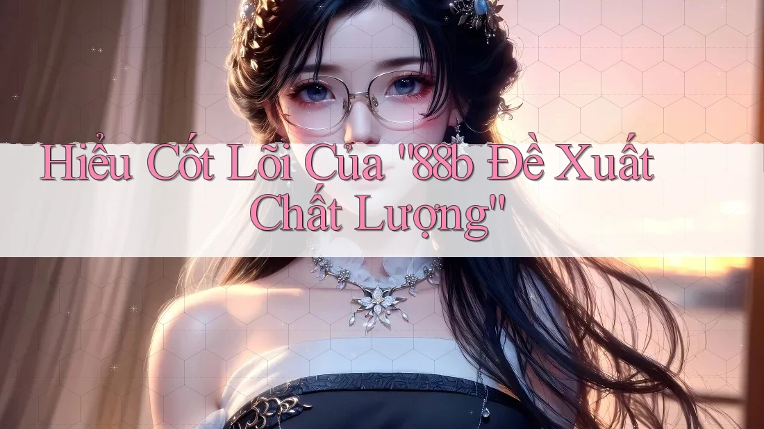 Hiểu Cốt Lõi Của “88b Đề Xuất Chất Lượng”