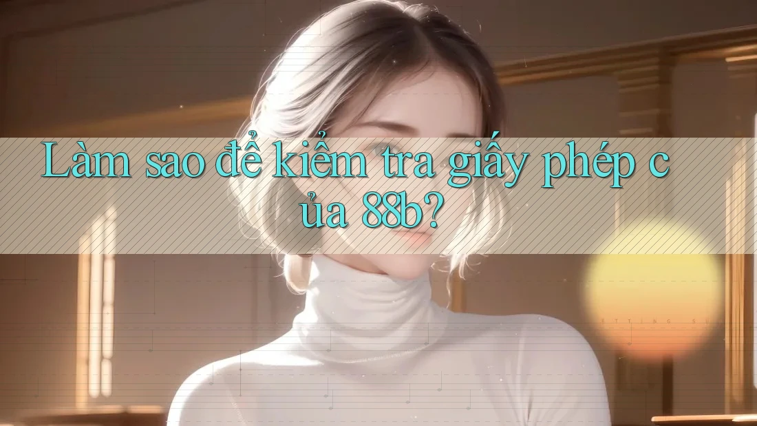 Làm sao để kiểm tra giấy phép của 88b? Làm sao để kiểm tra giấy phép của 88b?