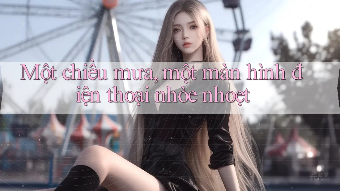 Một chiều mưa, một màn hình điện thoại nhòe nhoẹt