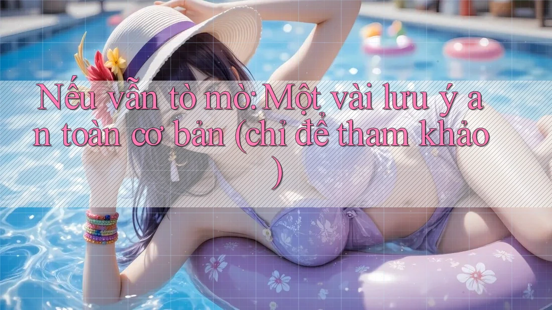 Nếu vẫn tò mò: Một vài lưu ý an toàn cơ bản (chỉ để tham khảo) Nếu vẫn tò mò: Một vài lưu ý an toàn cơ bản (chỉ để tham khảo)