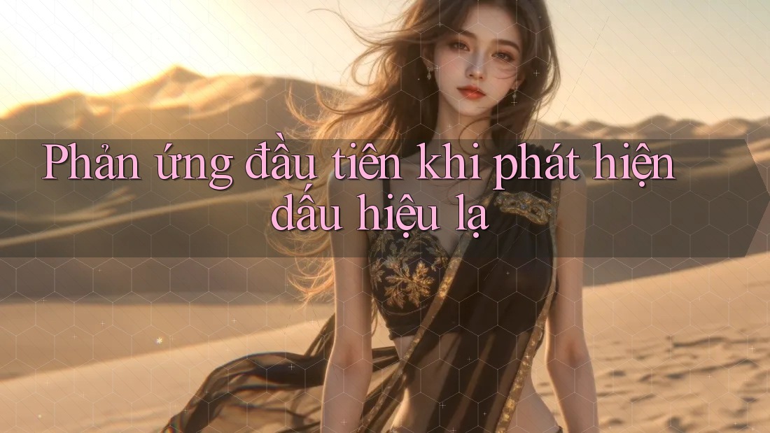 Phản ứng đầu tiên khi phát hiện dấu hiệu lạ Phản ứng đầu tiên khi phát hiện dấu hiệu lạ