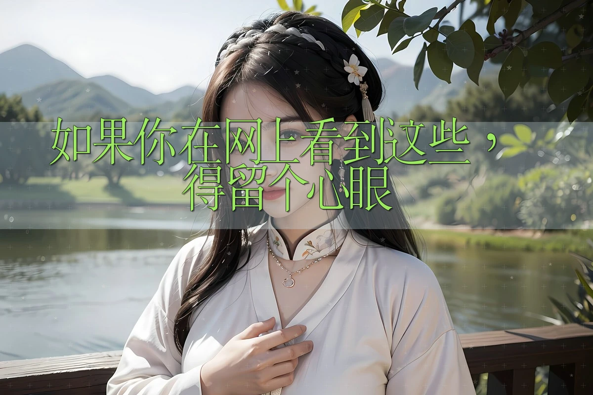 如果你在网上看到这些,得留个心眼 如果你在网上看到这些,得留个心眼