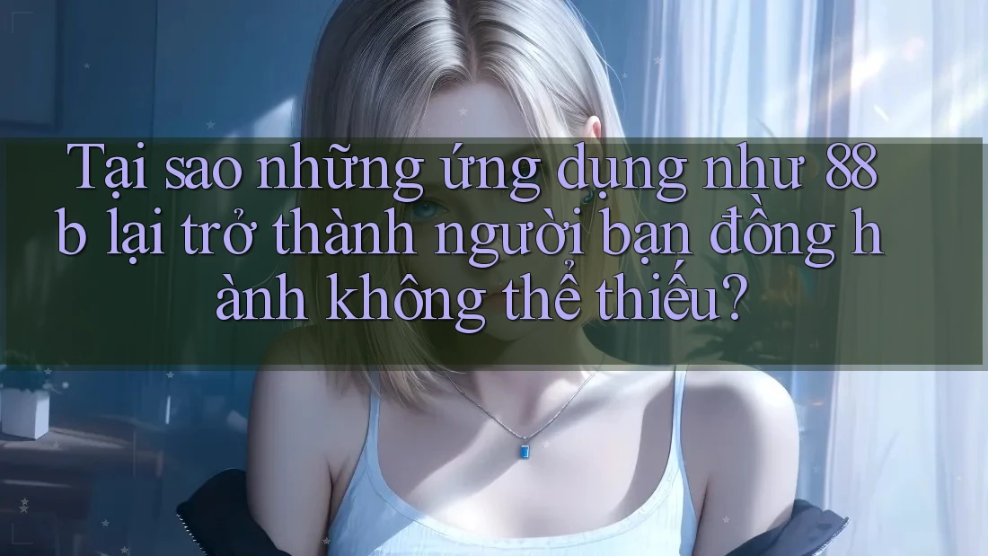 Tại sao những ứng dụng như 88b lại trở thành người bạn đồng hành không thể thiếu?