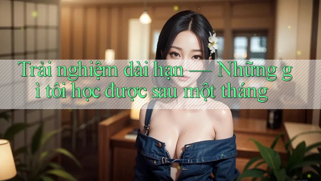 Trải nghiệm dài hạn — Những gì tôi học được sau một tháng Trải nghiệm dài hạn — Những gì tôi học được sau một tháng
