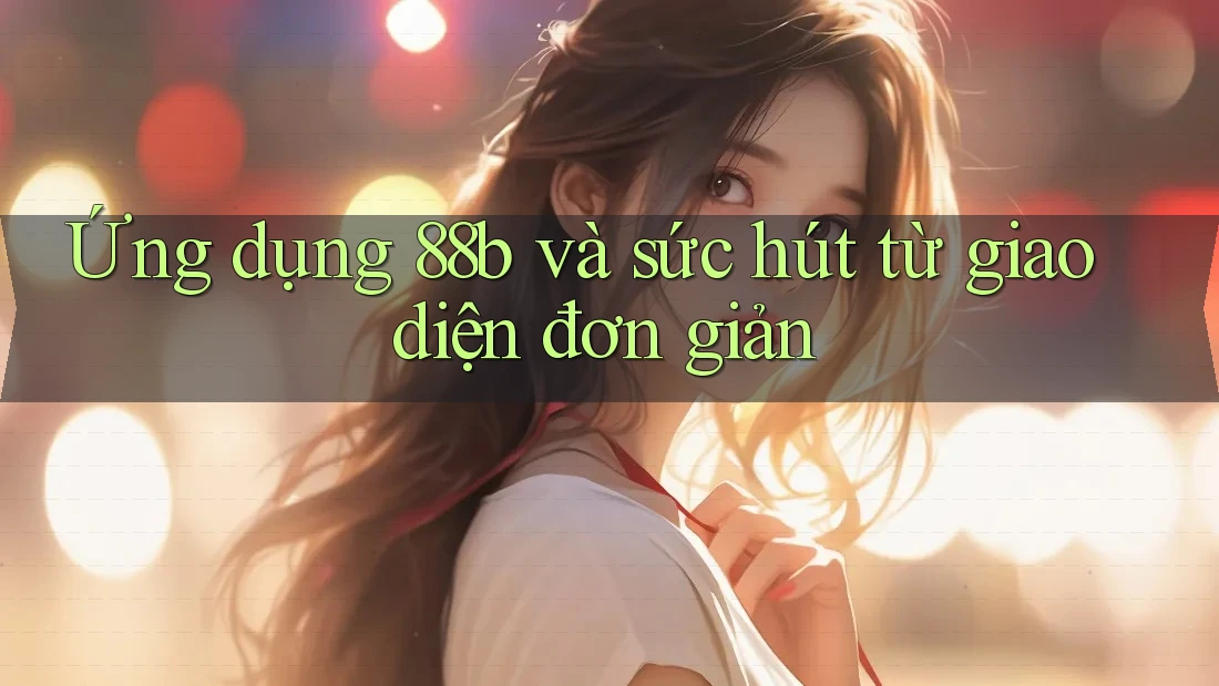 Ứng dụng 88b và sức hút từ giao diện đơn giản Ứng dụng 88b và sức hút từ giao diện đơn giản