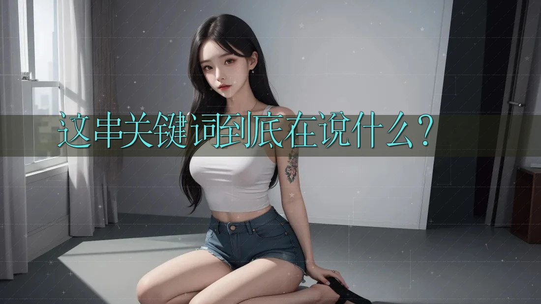 这串关键词到底在说什么? 这串关键词到底在说什么?